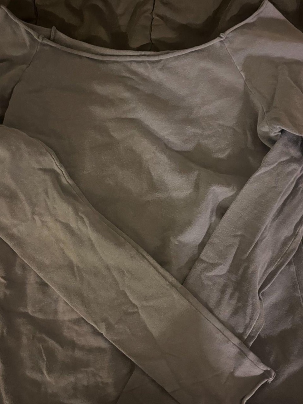 brandy Melville faded blue off the shoulder long sleeve